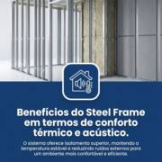 Benefícios do Steel Frame em termos de conforto térmico e acústico.