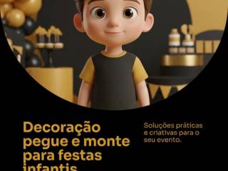 Decoração pegue e monte para festas infantis