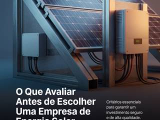 O Que Avaliar Antes de Escolher Uma Empresa de Energia Solar