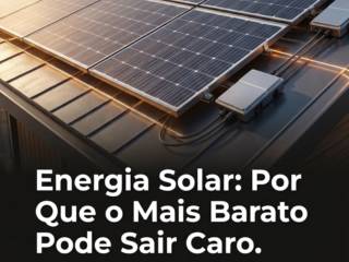 Energia Solar: Por Que o Mais Barato Pode Sair Caro