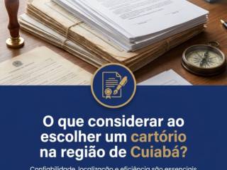O que considerar ao escolher um cartório na região de Cuiabá?