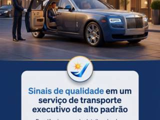 Sinais de qualidade em um serviço de transporte executivo de alto padrão