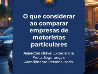 O que considerar ao comparar empresas de motoristas particulares