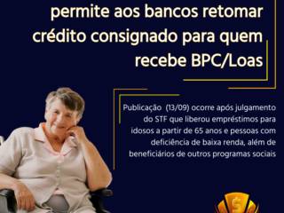 RETOMADA DE CONSIGNADO PARA BPC/ LOAS 