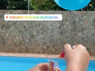 Cuidando da piscina do Condomínio Solar das Gaivotas!