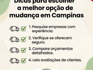 Dicas para escolher a melhor opção de mudança em Campinas