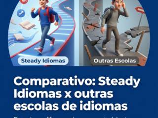 Comparativo: Steady Idiomas x outras escolas de idiomas