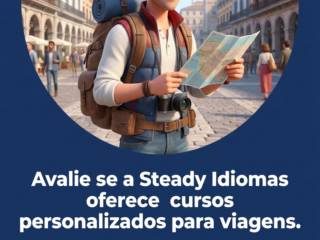 Avalie se a Steady Idiomas oferece cursos personalizados para viagens