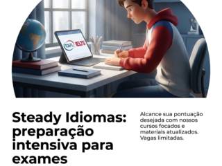 Steady Idiomas: preparação intensiva para exames TOEFL e IELTS