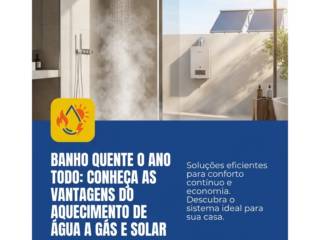 Banho Quente o Ano Todo: Conheça as Vantagens do Aquecimento de Água a Gás e Solar