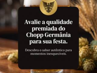 Avalie a qualidade premiada do Chopp Germânia para sua festa