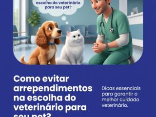 Como evitar arrependimentos na escolha do veterinário para seu pet?