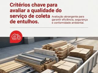 Critérios chave para avaliar a qualidade do serviço de coleta de entulhos