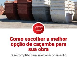 Como escolher a melhor opção de caçamba para sua obra