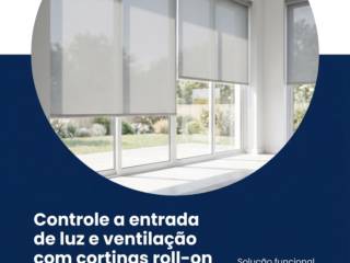 Controle a entrada de luz e ventilação com cortinas roll-on de qualidade.