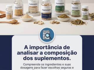 A importância de analisar a composição dos suplementos.