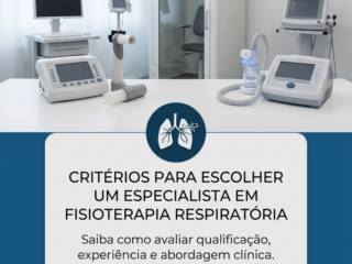 Critérios para escolher um especialista em fisioterapia respiratória