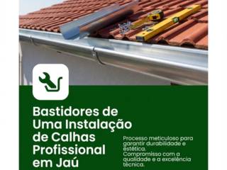 Bastidores de Uma Instalação de Calhas Profissional em Jaú