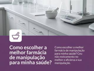 Como escolher a melhor farmácia de manipulação para minha saúde?