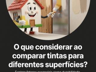 O que considerar ao comparar tintas para diferentes superfícies?