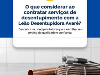 O que considerar ao contratar serviços de desentupimento com a Leão Desentupidora Avaré?