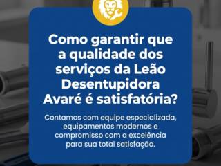 Como garantir que a qualidade dos serviços da Leão Desentupidora Avaré é satisfatória?