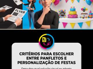 Critérios para escolher entre panfletos e personalização de festas