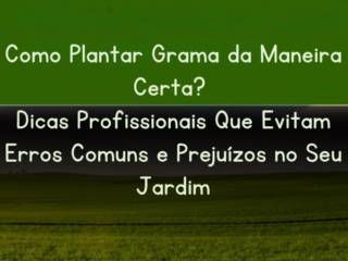 Como Plantar Grama da Maneira Certa? Dicas Profissionais Que Evitam Erros Comuns e Prejuízos no Seu Jardim