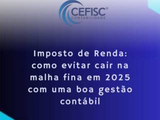 Imposto de Renda: como evitar cair na malha fina em 2025 com uma boa gestão contábil