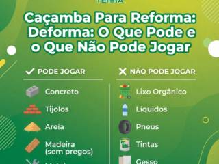 Caçamba Para Reforma: O Que Pode e o Que Não Pode Jogar