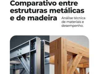 Comparativo entre estruturas metálicas e de madeira