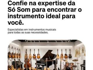 Confie na expertise da Só Som para encontrar o instrumento ideal para você