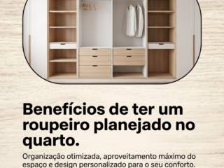 Benefícios de ter um roupeiro planejado no quarto.