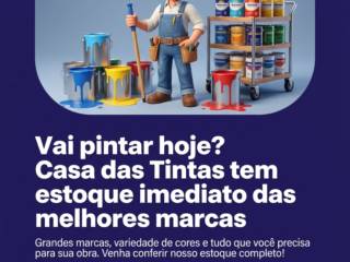 Vai pintar hoje? Casa das Tintas tem estoque imediato das melhores marcas