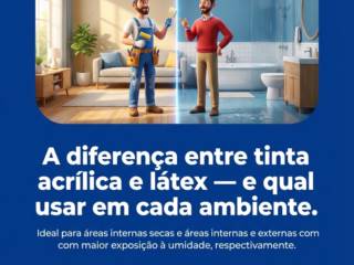 A diferença entre tinta acrílica e látex — e qual usar em cada ambiente