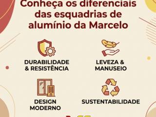 Conheça os diferenciais das esquadrias de alumínio da Marcelo