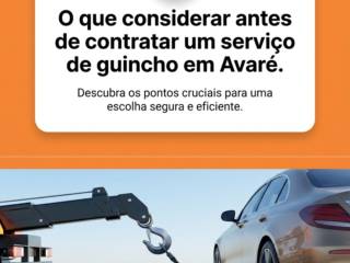 O que considerar antes de contratar um serviço de guincho em Avaré.