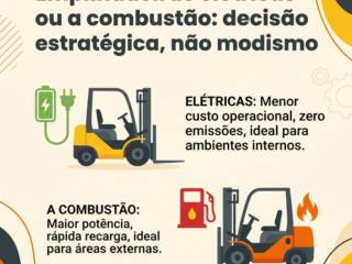 Empilhadeiras elétricas ou a combustão: decisão estratégica, não modismo