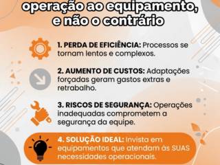 O erro de adaptar a operação ao equipamento, e não o contrário