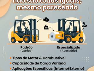 Por que empilhadeiras não são todas iguais, mesmo parecendo