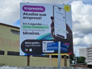 Sua marca em tamanho grande para ser vista por toda a cidade