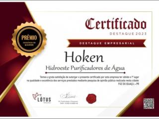 Hoken Certificado Destaque Empresarial em 2023