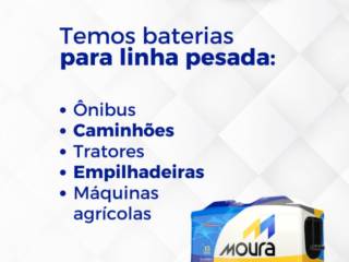 Baterias para linha pesada: ônibus, caminhão e muito mais!