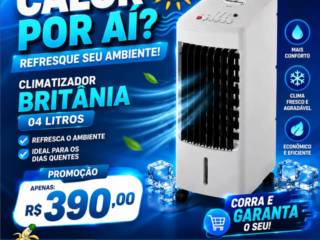 Climatizador Britânia 4 Litros: refresque seu ambiente com praticidade