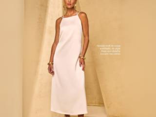 Elegância e Conforto com o Vestido Midi de Crepe