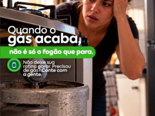Quando o gás acaba, não é só o fogão que para. Não deixe sua rotina parar, precisou de gás? Liga pra gente 
