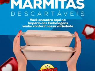 Encontre as melhores marmitas descartáveis aqui, na Império das Embalagens Doces & Festas em Mineiros!!