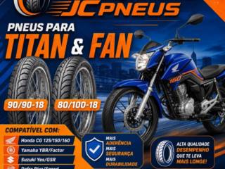 Pneus para Titan e Fan em Mineiros é na Marquinho JC Pneus