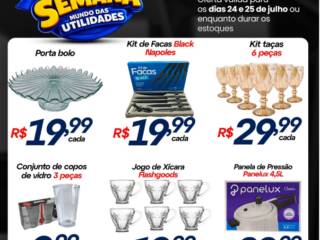 As melhores ofertas em utensílios domésticos estão aqui no Mundo das Utilidades em Mineiros 