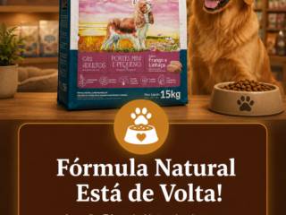 Ração Fórmula Natural está de volta ao Pet Shop Rei Leão